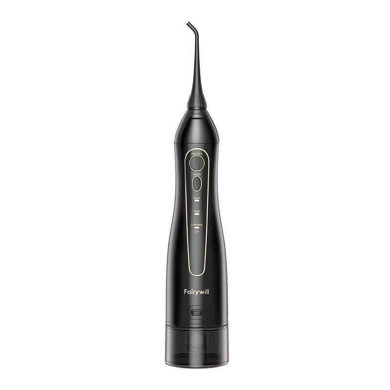 Sonic toothbrush with tip set and water fosser FairyWill FW-5020E + FW-E11 (black) - Product Image 2