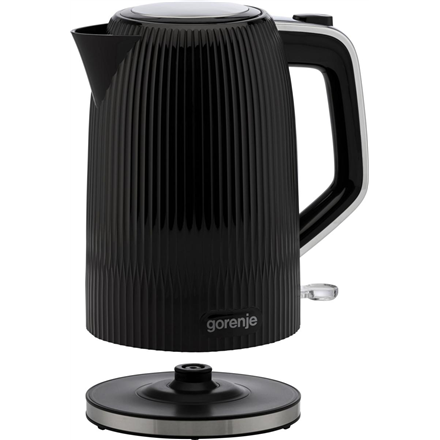 Gorenje K17DPB | Kettle | Electric | 1.7 L | 2200 W | Plastic/Stainless steel | 360° rotational base | Black