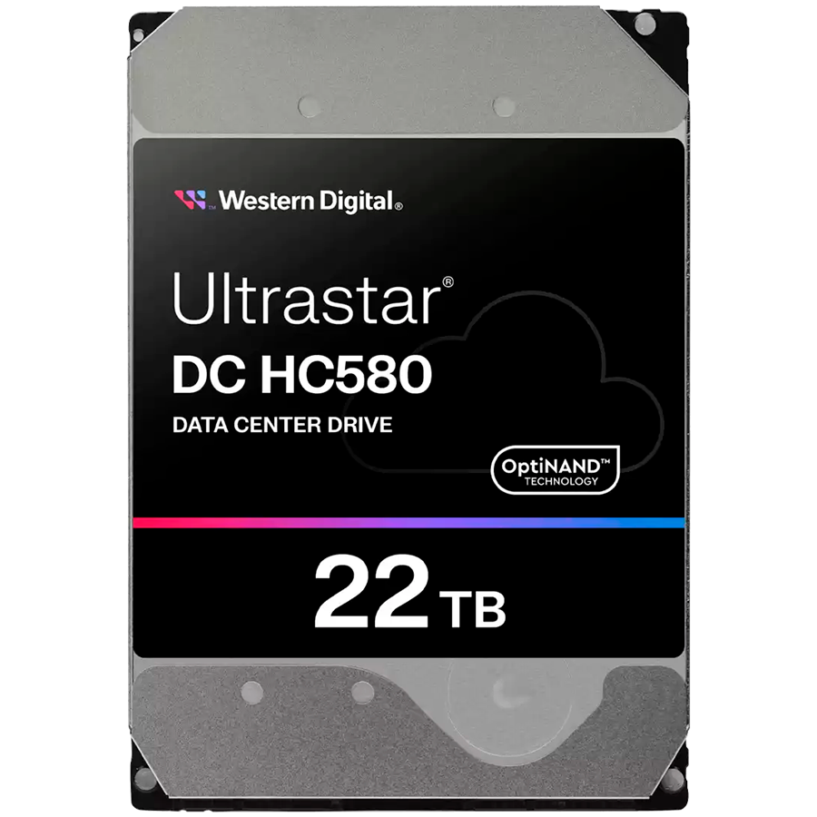 HDD Server WD/HGST Ultrastar 22TB DC HC580, 3.5", 512MB, 7200RPM, SATA, 512E SE NP3, SKU: 0F62785 — WESTERN DIGITAL
