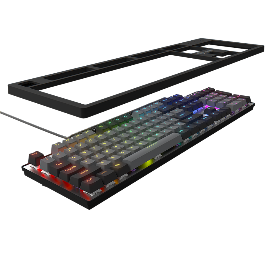 LORGAR Azar 514, Wired mechanical gaming keyboard, RGB backlight, 1680000 colour variations, 18 modes, keys number: 104, 50M