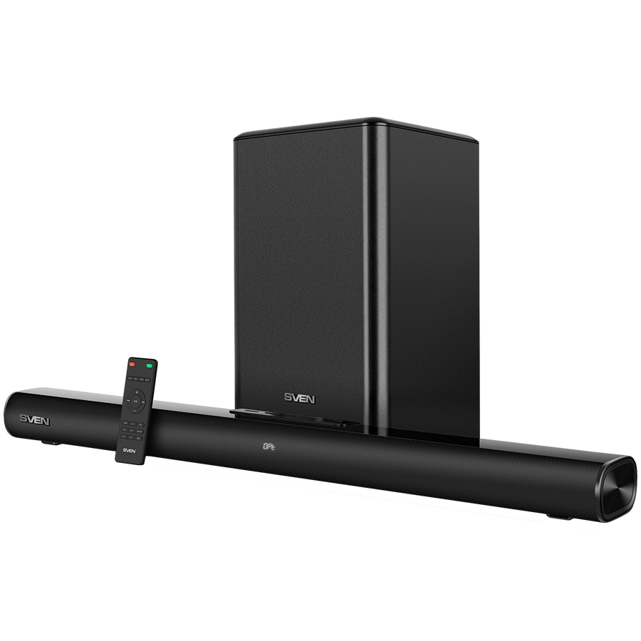 Soundbar SB-2200D, black (300W, DolbyDigital, Bluetooth, HDMI, RC, Optical, USB, display, wireless subwoofer) — SVEN
