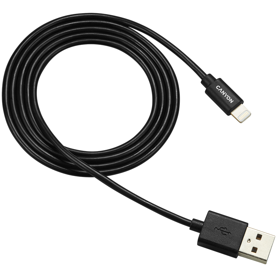 CANYON cable MFI-1 Lightning 12W 1m Black