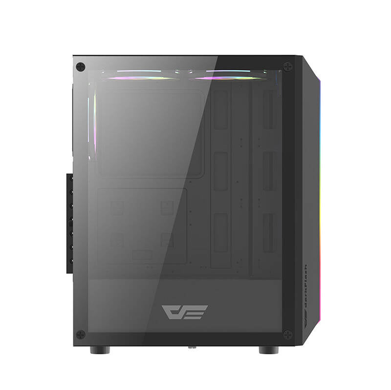 Darkflash DK151 LED-Computergehäuse (schwarz) + 3 RGB-Lüfter