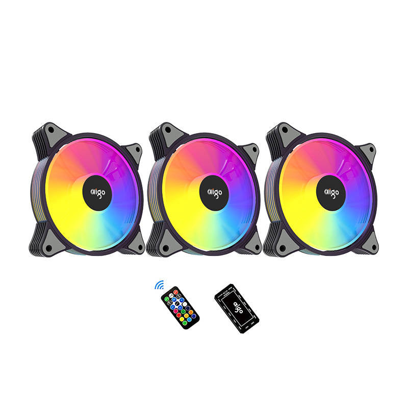 Computer Fan set 3in1 Aigo AR12 ARGB 120x120 (black) - Product Image 3