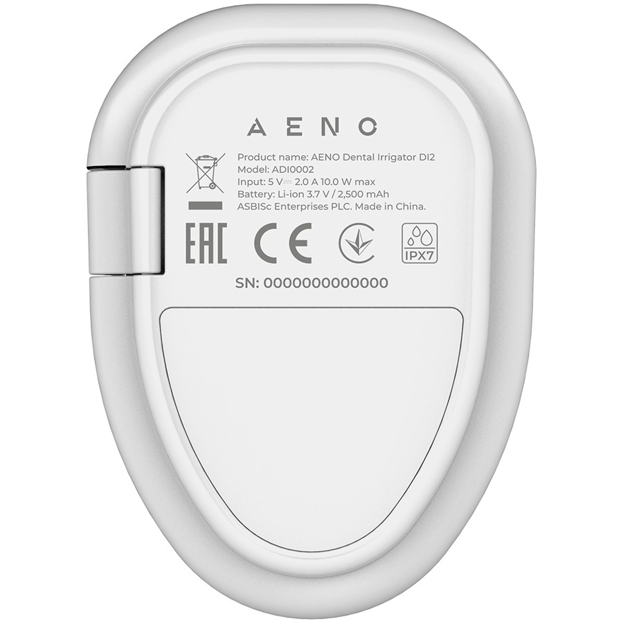Dental Irrigator: 3.7V, 8W, 2500mAh, 200ML — AENO