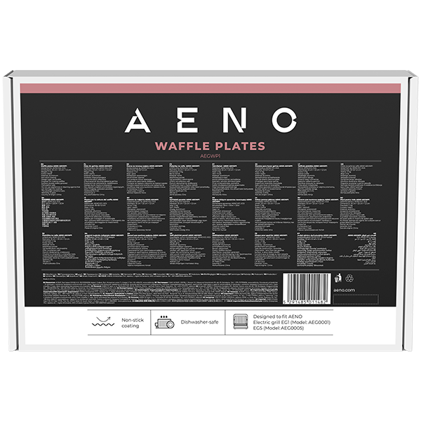 AENO Electric grill AEG0001/AEG0005 Waffle plate, Non-stick coating, size: 290*234mm, 2 pcs in set