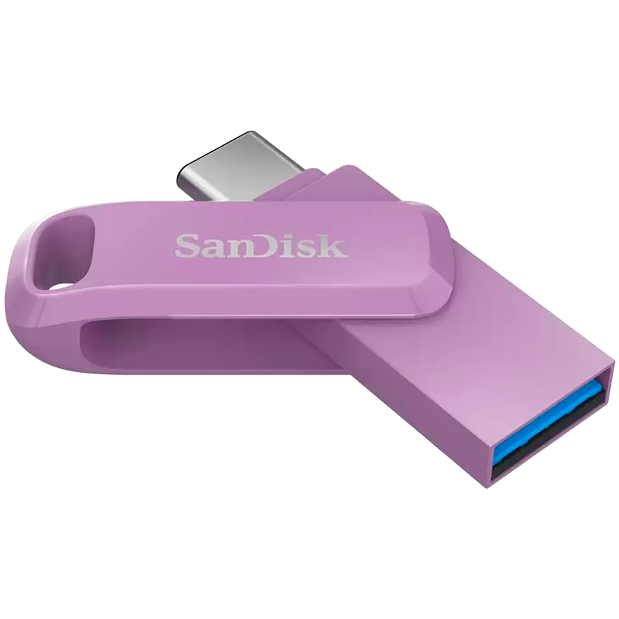 SANDISK Ultra Dual Drive Go USB Type- C, Lavender, Global, 400MB/s 128GB