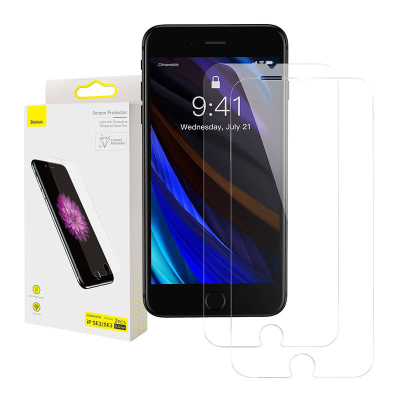 Tempered glass 0.3mm Baseus for iPhone SE 2 / iPhone SE 3 - Product Image 1