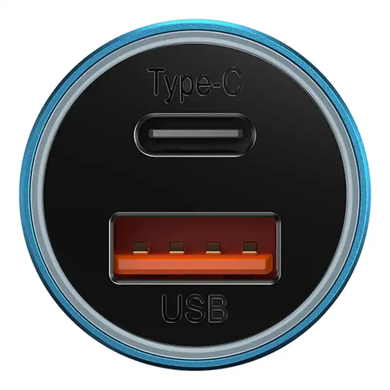 Baseus Golden Contactor Max car charger, USB + USB-C, 60W (blue) - Product Image 5