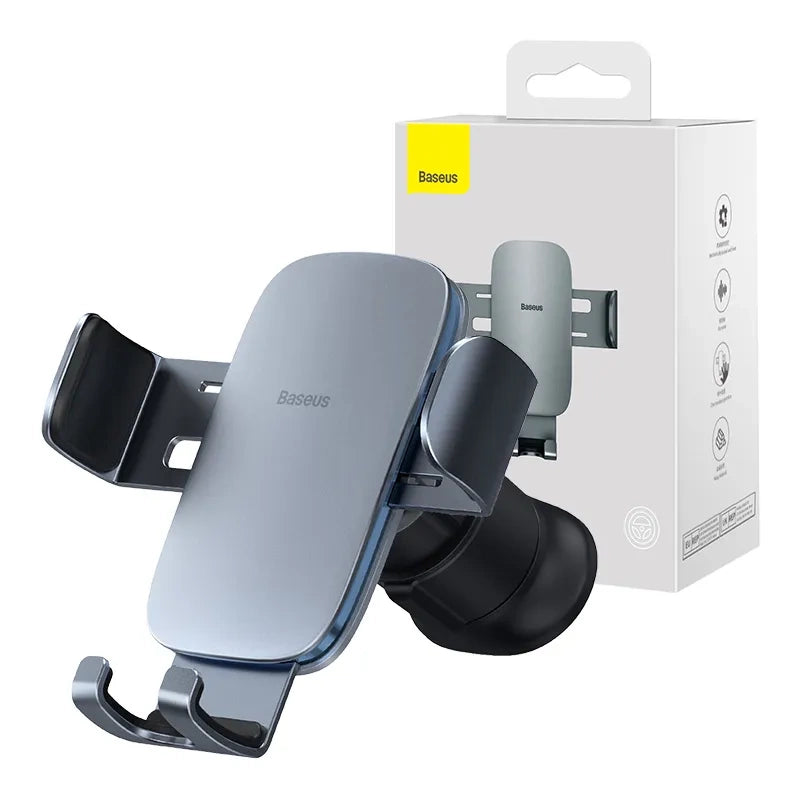 Baseus Metal Age II Gravitational Car Holder on ventilation grid (gray) - Product Image 8