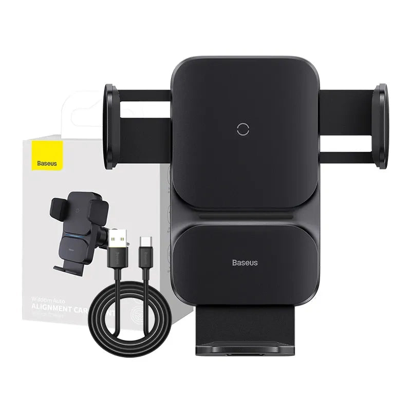 Baseus Wisdom Wireless Charging Air vent Electric Car Phone Holder (black) - Product Image 11