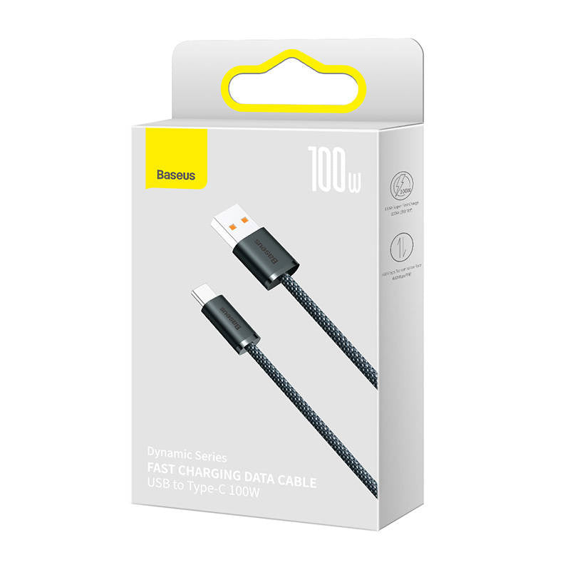 Cable USB to USB-C Baseus Dynamic Series, 100W, 1m (grey) - Product Image 5