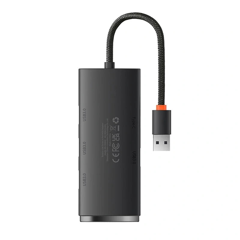 Baseus Lite Series Hub 4in1 USB to 4x USB 3.0, 25cm (Black) - Product Image 2