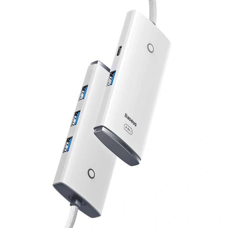Baseus Lite Series Hub 4in1 USB to 4x USB 3.0, 25cm (White) - Product Image 2