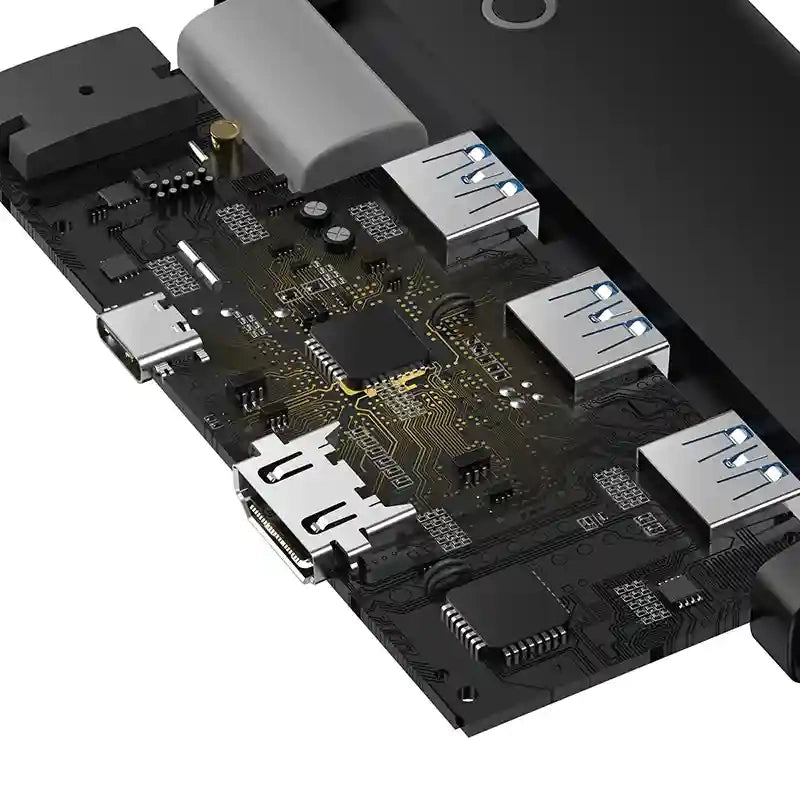 Baseus Lite Series Hub 5w1 USB-C to 3x USB 3.0 + USB-C + HDMI (black) - Product Image 6