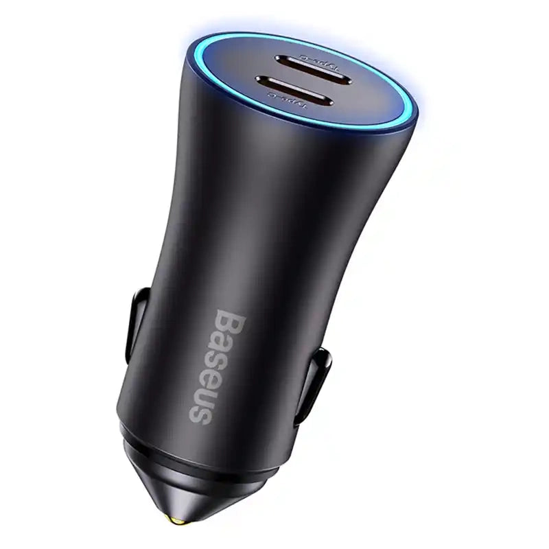 Baseus Golden Contactor Pro car charger, 2x USB-C, 40W (Dark Gray) - Product Image 4