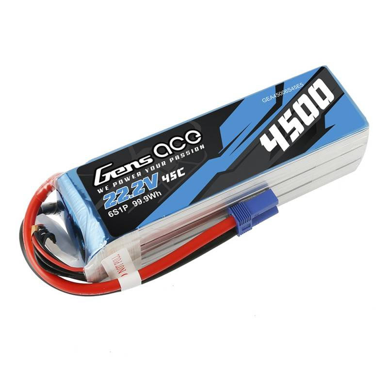 Batterie Gens Ace 4500mAh 22,2V 45C 6S1P