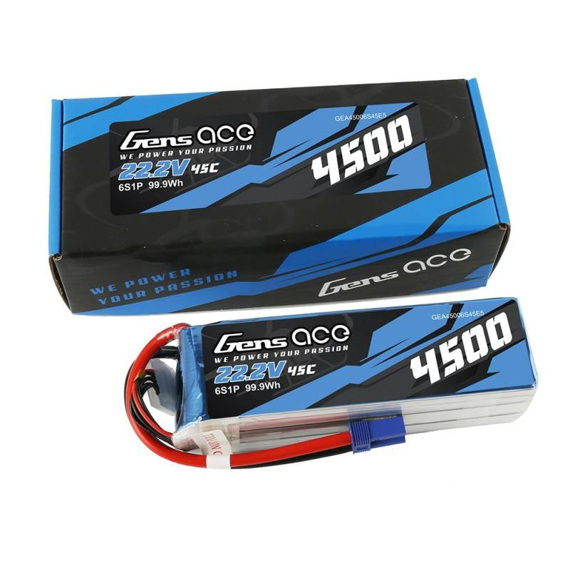 Batterie Gens Ace 4500mAh 22,2V 45C 6S1P