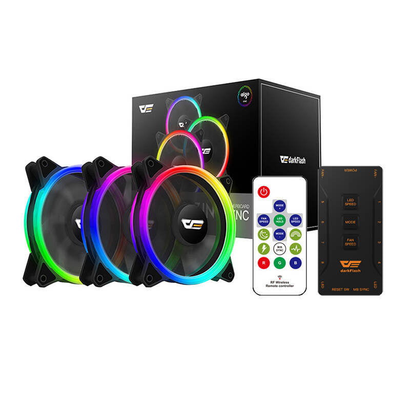 Computer-Lüfter-Set ARGB Darkflash DR12 Pro 3in1 120x120 (schwarz)