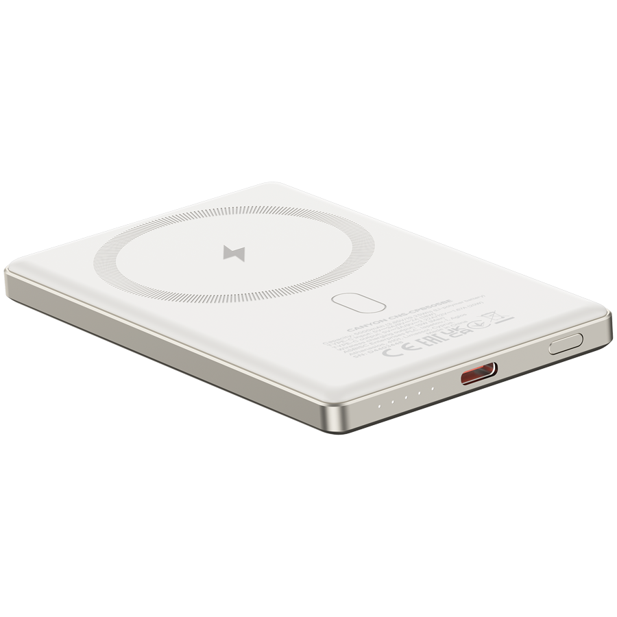 CANYON power bank OnPower 505 slim Magnetic 5000 mAh PD20W Beige