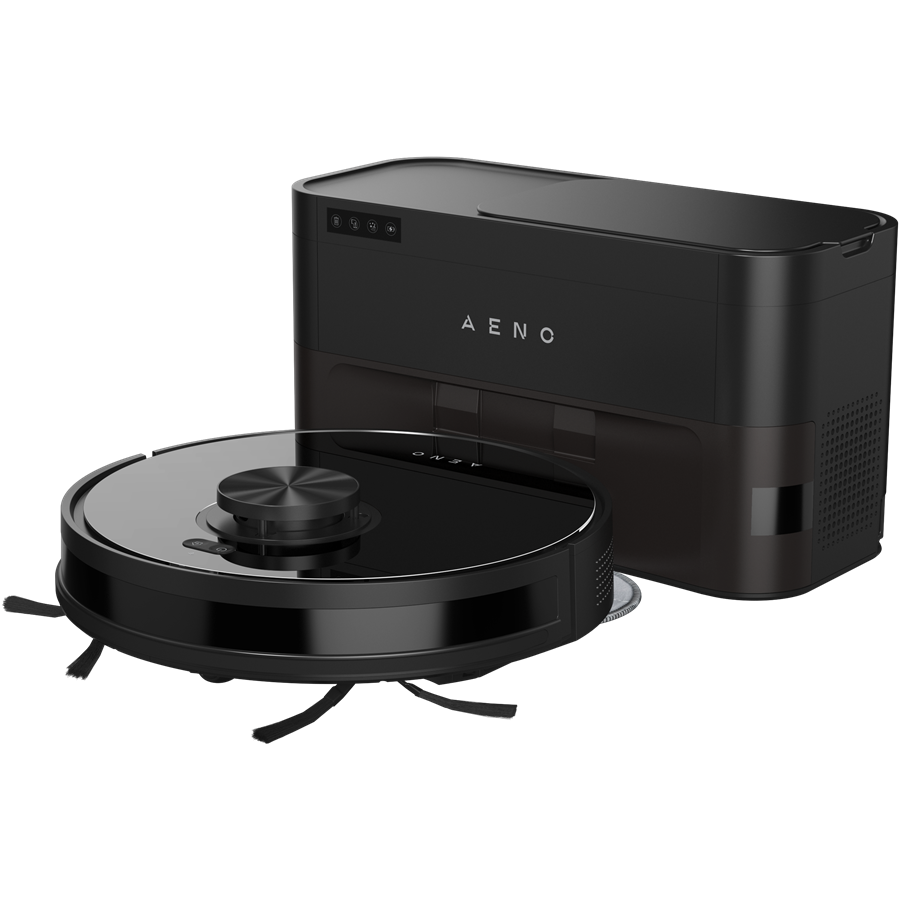 Robot Cleaner w/Dust Collector, black, 2in1 and dust tank, 4000pa, 3200mAh battery — AENO