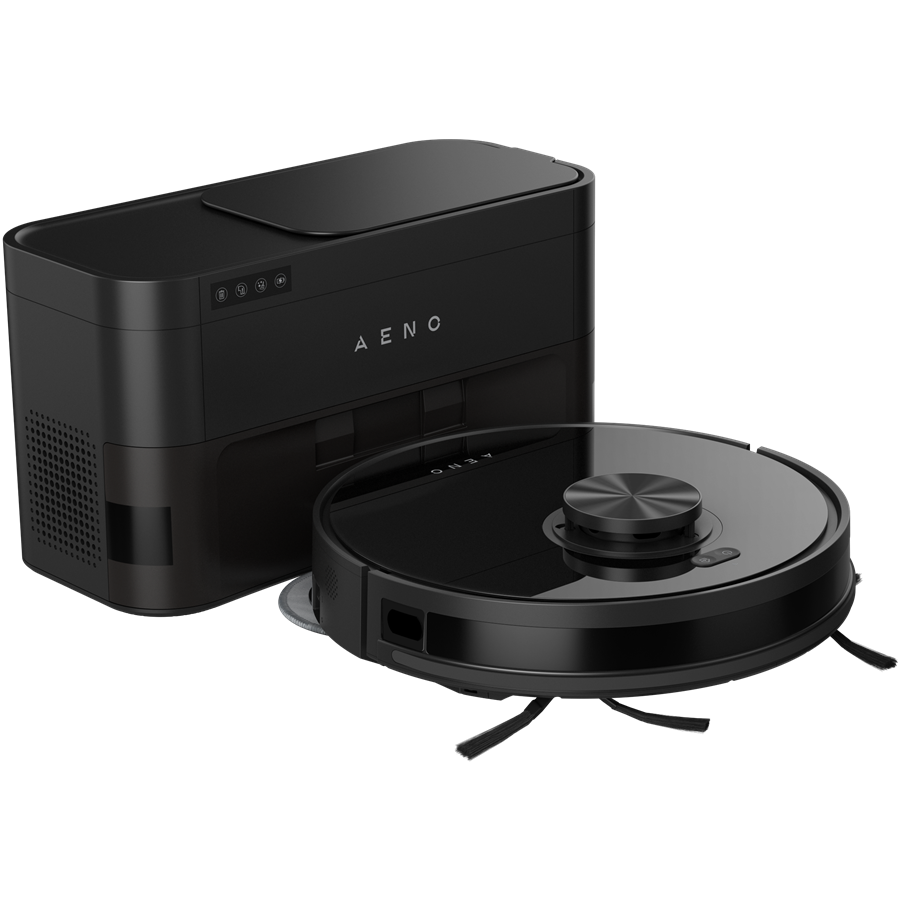 Robot Cleaner w/Dust Collector, black, 2in1 and dust tank, 4000pa, 3200mAh battery — AENO