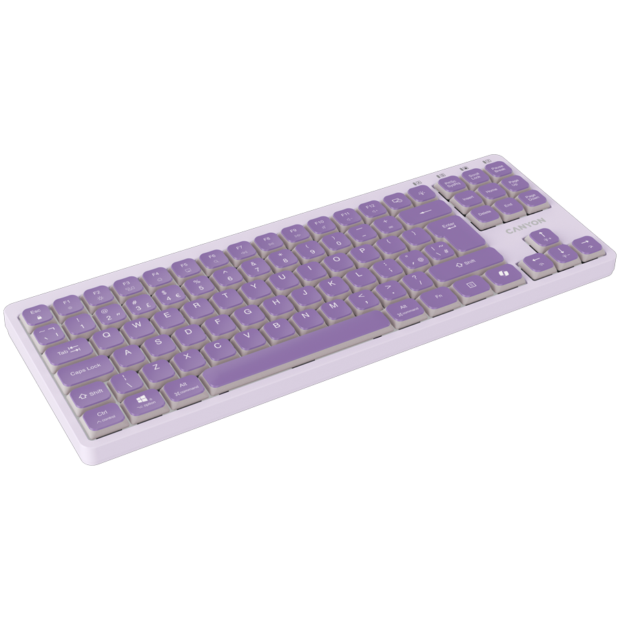 CANYON Keyboard OnType 10 Low Profile EN Wired Violet