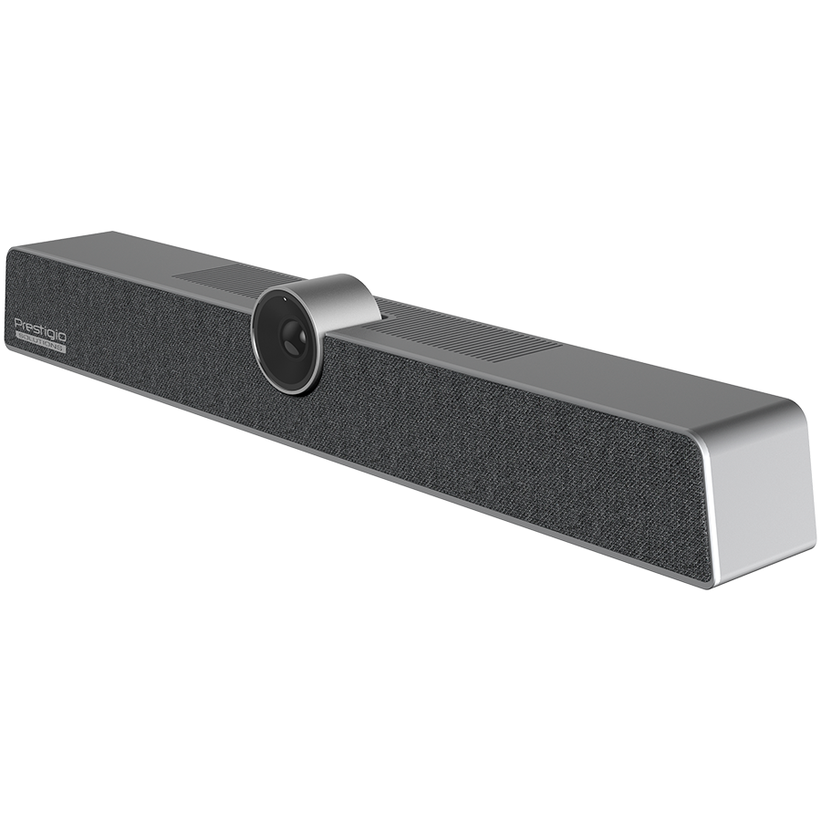 Prestigio Solutions Video Conferencing Collaboration Bar Alpha: UHD, 12MP, 6 mic, 8m (Range), Connection via USB Type-C or AU