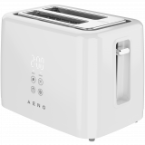 Electric Toaster, White, 220-240V, 50-60Hz, 780-930W, 2 slots, 3 modes, 7 browning levels — AENO