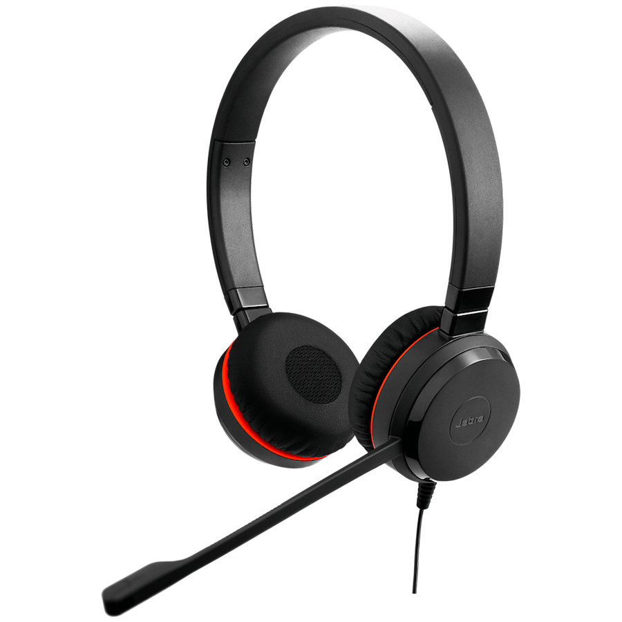 JABRA Evolve 20 SE, Stereo MS, USB C/A adapter, Leather