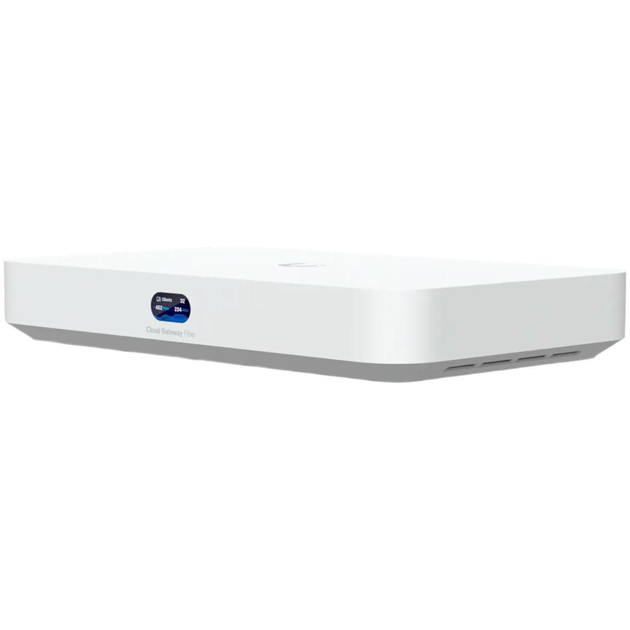 Ubiquiti UniFi UCG-Fiber-EU Desktop 10G Cloud Gateway with integrated PoE switch, Includes full UniFi application suite for d