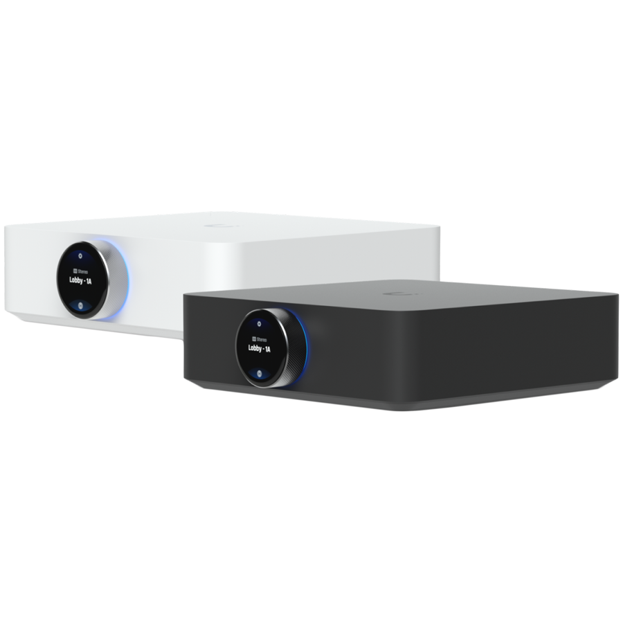Ubiquiti UPL-Amp-B-EU premium speaker amplifier designed for high-fidelity multi-zone audio streaming and immersive spatial s