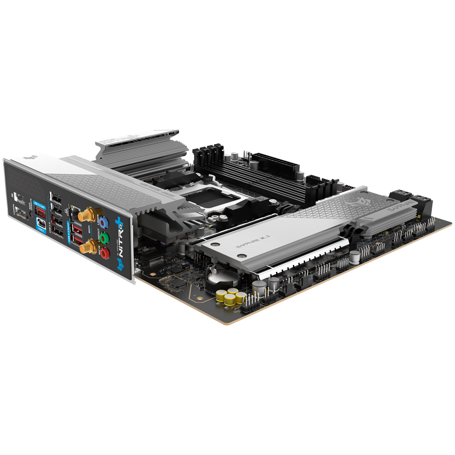 SAPPHIRE AMD B850M AM5 NITRO+ Ryzen R9/R7/R5, 4x DDR5 8000MHz, PCIE 5.0 x 16, 1x M.2 Gen5, 1x M.2 Gen4, LAN 2.5 Gbps, WIFI6,