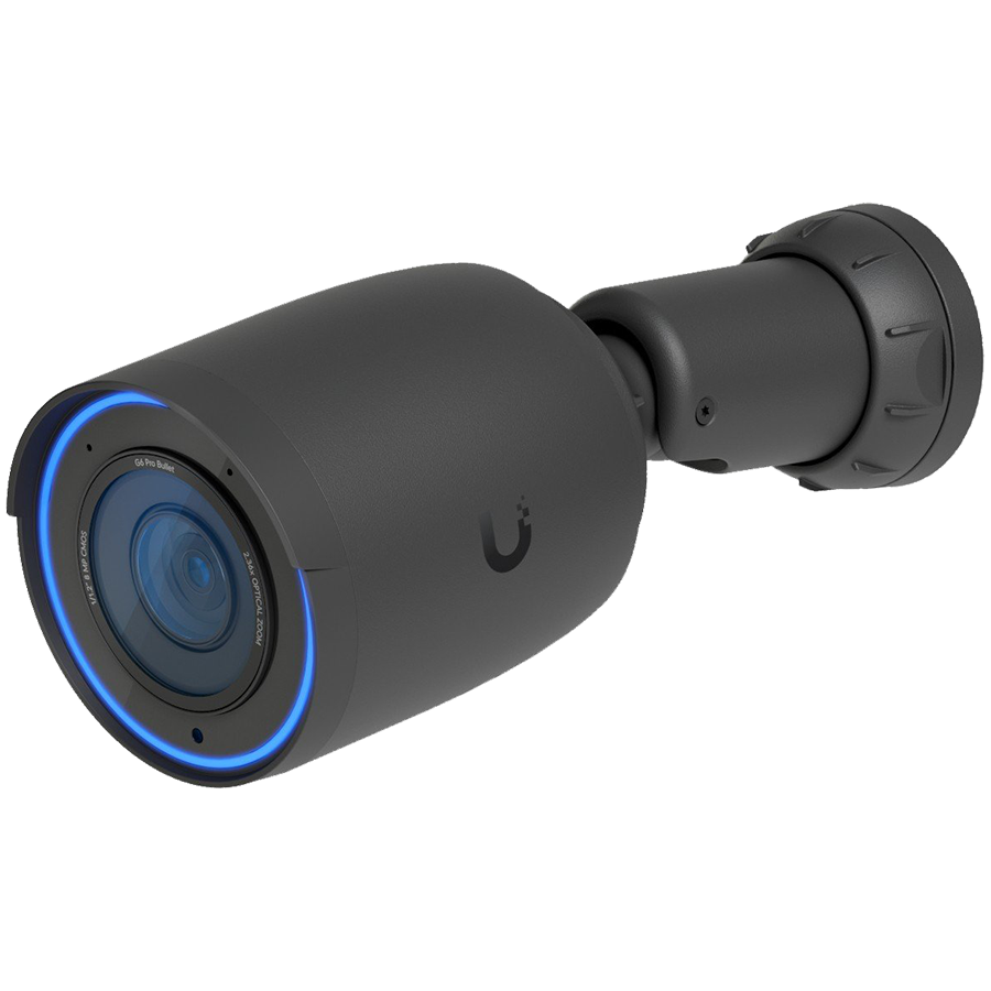 UBIQUITI UVC-G6-Pro-Bullet-B All-weather 4K PoE+ camera with a Multi-TOPS AI engine, 2.36x optical zoom, and a large 1/1.2" C
