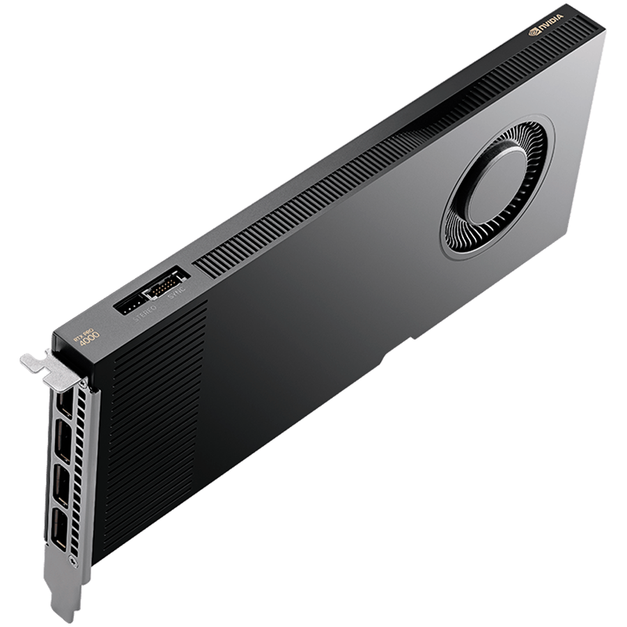 PNY NVIDIA RTX PRO 4000 Blackwell OEM Version, PCI-Express x16 Gen 5.0, 24 GB GDDR7 ECC 192-bit, 672 GB/s, 140W, FMHL Single