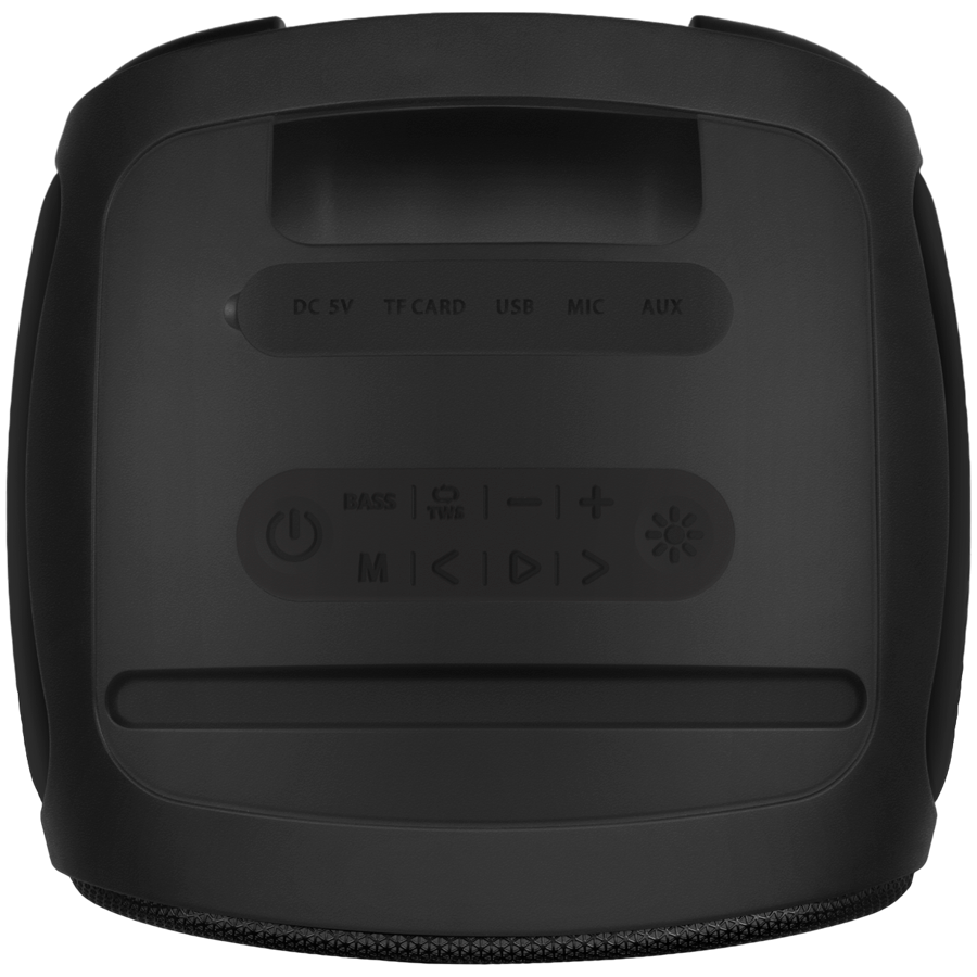 Speaker SVEN PS-555, black, power output 65 W (RMS), TWS, Bluetooth, USB, microSD, RC, lithium battery