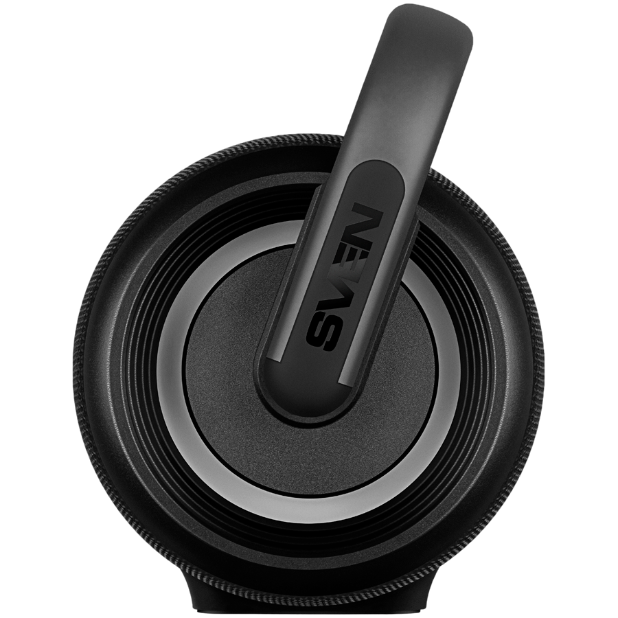 Portable speaker SVEN PS-395, black, power output 80W (RMS), TWS, Bluetooth, RGB backlight, Waterproof (IPx5), USB, Battery l