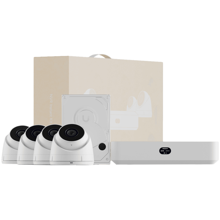 Ubiquiti UniFi UNVR-Instant-KIT-EU Compact Protect NVR Kit, includes (1) UniFi Protect NVR Instant with (4) G5 Turret Ultra c