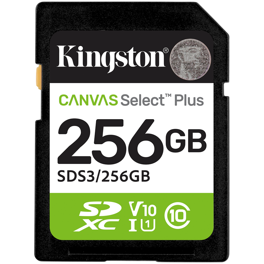 KINGSTON 256GB SDXC Canvas Select Plus Gen3 150MB/s C10 UHS-I U1 V10