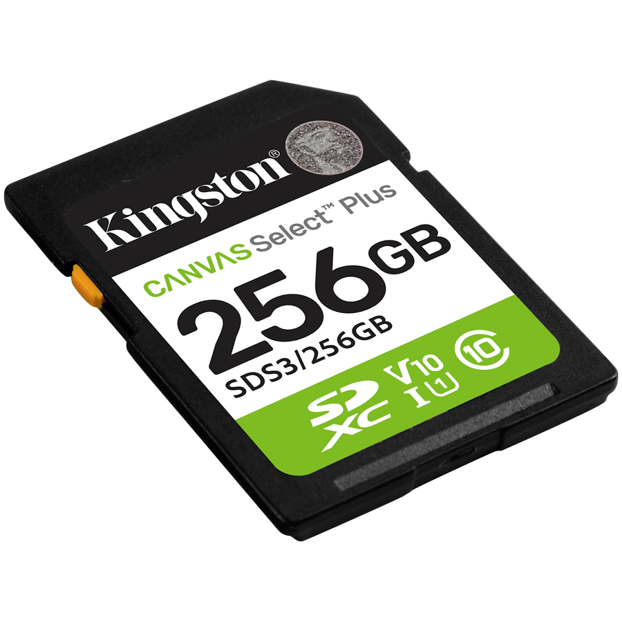 KINGSTON 256GB SDXC Canvas Select Plus Gen3 150MB/s C10 UHS-I U1 V10