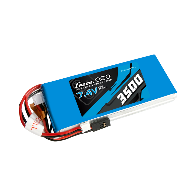 Akku LiPo Gens Ace 3500mAh 7,4V 1C 2S1P RX/TX