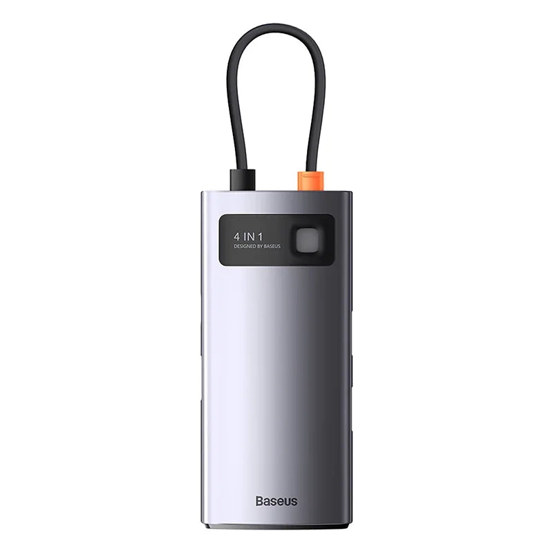 Hub 4in1 Baseus Metal Gleam Series, USB-C to 3x USB 3.0 + Ethernet RJ45 - Product Image 1