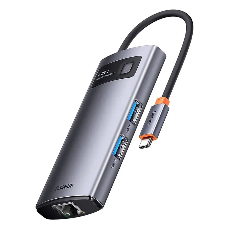 Hub 4in1 Baseus Metal Gleam Series, USB-C to 3x USB 3.0 + Ethernet RJ45 - Product Image 2