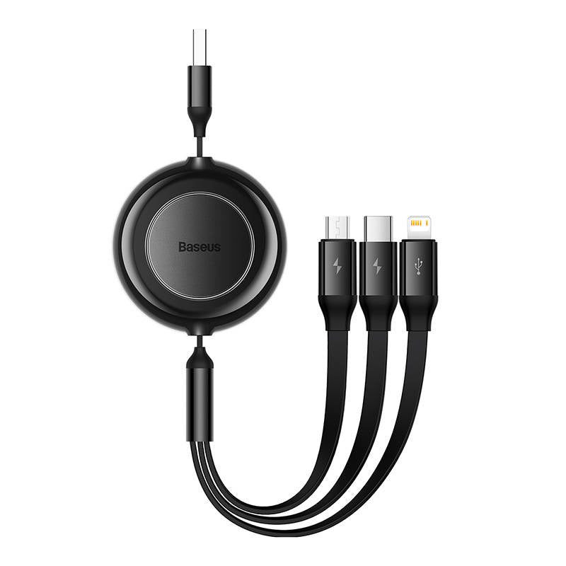 Baseus Bright Mirror 2, USB 3-in-1 cable for micro USB / USB-C / Lightning 3.5A 1.1m (Black) - Product Image 2