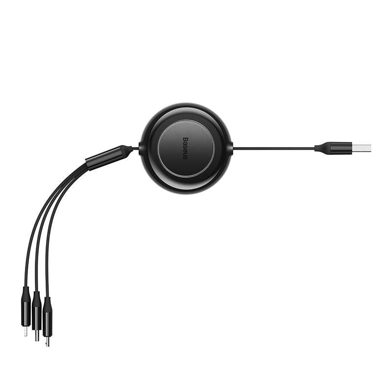 Baseus Bright Mirror 2, USB 3-in-1 cable for micro USB / USB-C / Lightning 3.5A 1.1m (Black) - Product Image 3