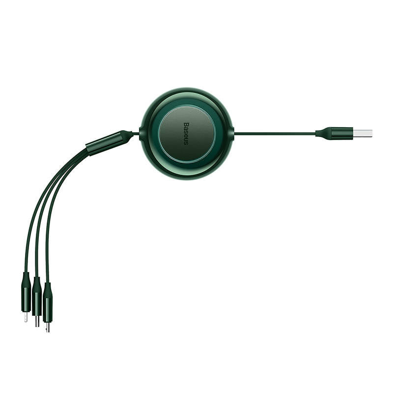Baseus Bright Mirror 2, USB 3-in-1 cable for micro USB / USB-C / Lightning 3.5A 1.1m (Green) - Product Image 3