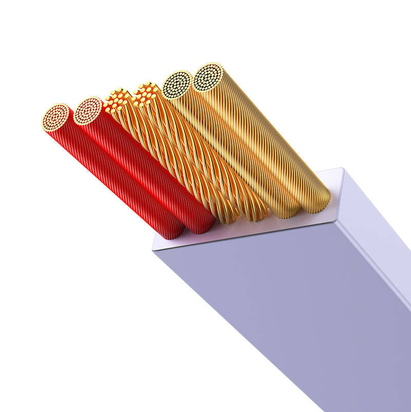 Baseus Bright Mirror 3, USB 3-in-1 cable for micro USB / USB-C / Lightning 66W / 2A 1.1m (Purple) - Product Image 4