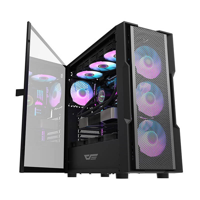 Darkflash DK431 Mesh computer case (black) + 4 ARGB fans - Product Image 2