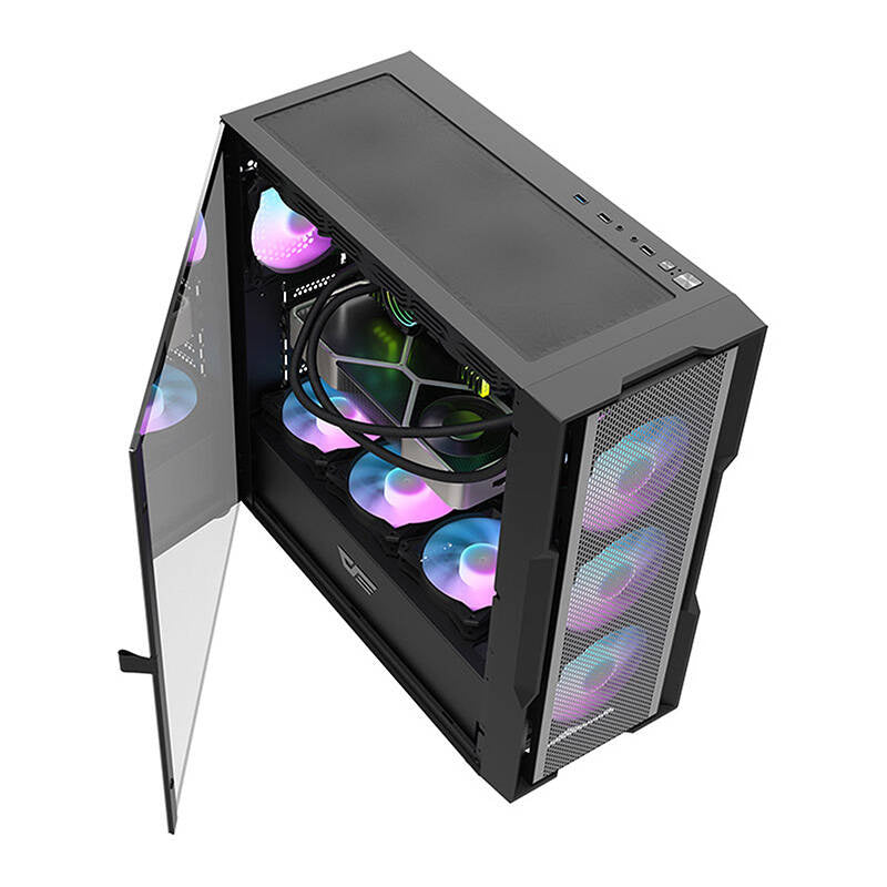 Darkflash DK431 Mesh computer case (black) + 4 ARGB fans - Product Image 4