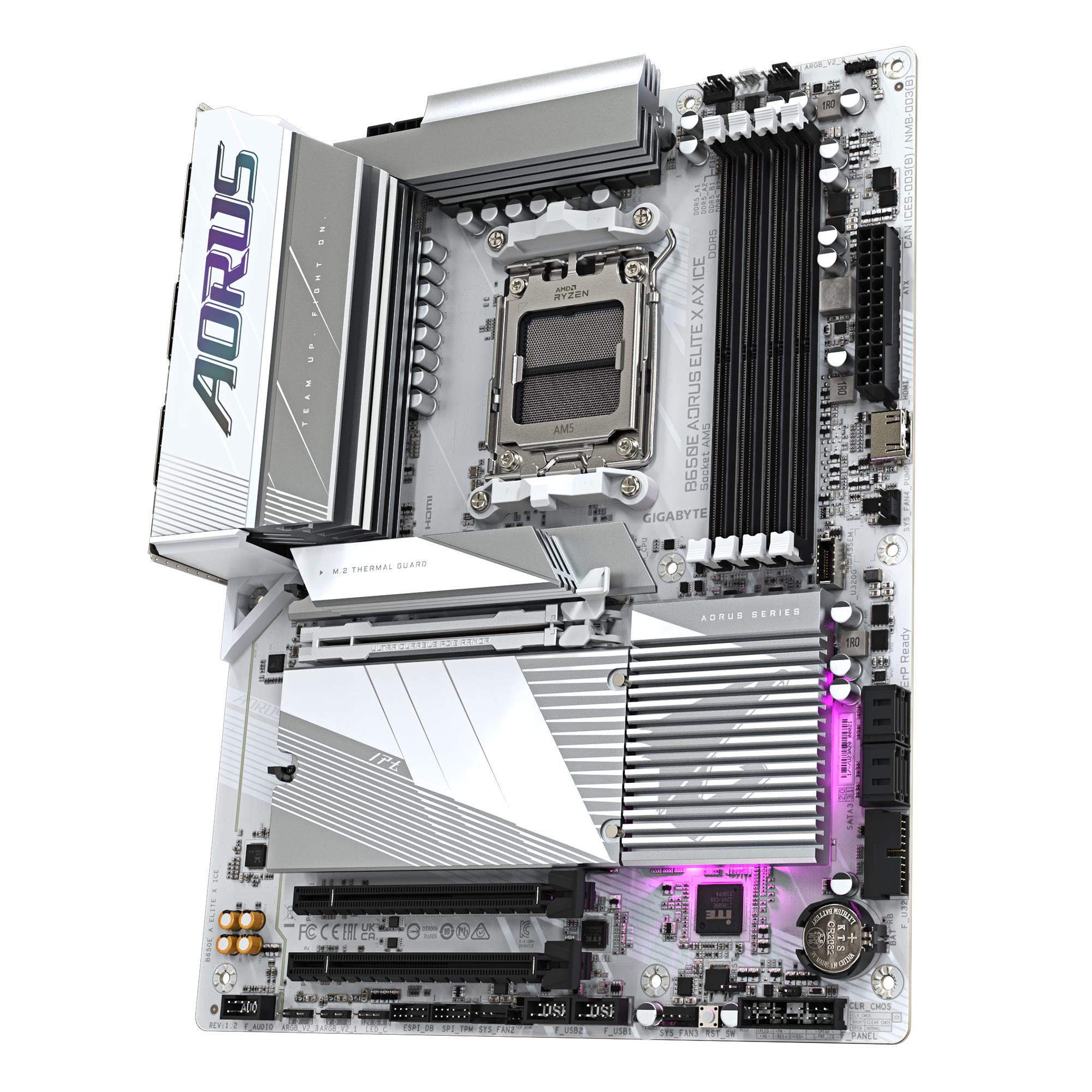Mainboard GIGABYTE AMD B650 SAM5 ATX Memory DDR5 Memory slots 4 B650EAELITEXICE1.2